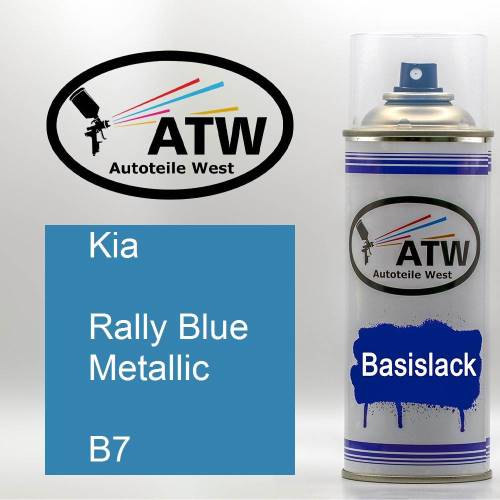 Kia, Rally Blue Metallic, B7: 400ml Sprühdose, von ATW Autoteile West.